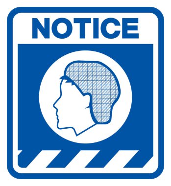 Notice Wear Hair Net Symbol Sign, Vector Illustration, Isolate On White Background Label. EPS10 clipart