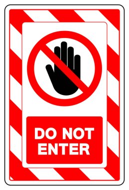 Sembol İşaretini Girme, Vektör Resmini Girme, Beyaz Arkaplan Etiketinde İzole Et. EPS10