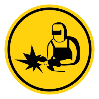 Kaynak ve Kesme Sembol İşareti, Vektör İllüzyonu, Beyaz Arkaplan Etiketi İzole Et. EPS10