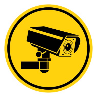 CCTV Güvenlik Kamerası Sembol İşareti, Vektör İllüzyonu, Beyaz Arkaplan Etiketinde İzole Edin. EPS10