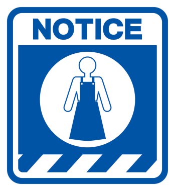 Önlük Sembol İşareti, Vektör İllüstrasyonu, Beyaz Arkaplan Etiketinde İzole Edin. EPS10