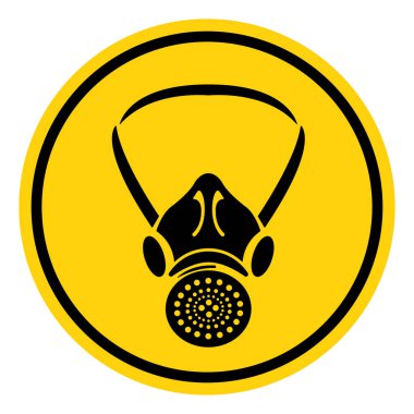 Solunum Koruyucu Sembol İşareti, Vektör İllüstrasyonu, Beyaz Arkaplan Etiketinde İzolasyon. EPS10