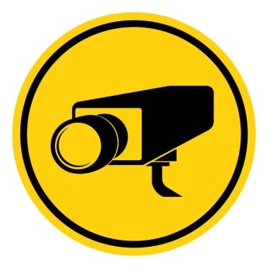 CCTV Güvenlik Kamerası Sembol İşareti, Vektör İllüzyonu, Beyaz Arkaplan Etiketinde İzole Edin. EPS10