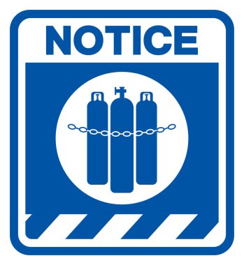 Dikkat edin Zincirli Silindirler Sembol İşareti, Vektör İllüstrasyonu, Beyaz Arkaplan Etiketinde İzole Edin. EPS10