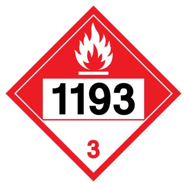 Etil Methyl Ketone NOS UN1193 Sembol İşareti, Vektör İllüstrasyonu, Beyaz Arkaplanda İzolasyon, Etiket .EPS10