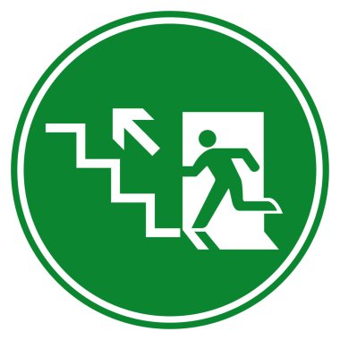 Çıkış Sembolü İşareti, Vektör İllüzyonu, Beyaz Arkaplan Etiketinde İzole Edilme. EPS10 