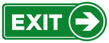 Çıkış Oku Sağ Sembol İşareti, Vektör İllüstrasyonu, Beyaz Arkaplan Etiketi İzole EPS10