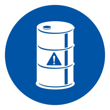 Kimyasal Depolama Sembol İşareti, Vektör İllüstrasyonu, Beyaz Arkaplan Etiketinde İzolasyon. EPS10