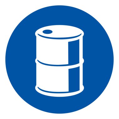 Kimyasal Depolama Sembol İşareti, Vektör İllüstrasyonu, Beyaz Arkaplan Etiketinde İzolasyon. EPS10