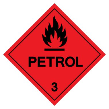 Petrol Sembol İşareti, Vektör İllüstrasyonu, Beyaz Arkaplan Etiketinde İzole EPS10