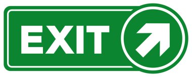 Çıkış Oku Sembol İşareti, Vektör İllüstrasyonu, Beyaz Arkaplan Etiketinde Tecrit. EPS10