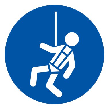 Güvenlik Koşumu Sembol İşareti, Vektör İllüstrasyonu, Beyaz Arkaplan Etiketinde İzole Edildi. EPS10