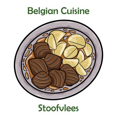 Havuçlu ve bezelyeli Belçika biftek güveci.