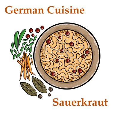 Karabiber ve maydanozlu ev yapımı lahana turşusu. Alman mayalanmış lahanası