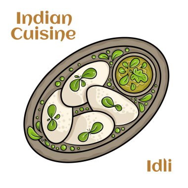 Kerala Güney Hindistan ve Sri Lanka 'nın birçok Idli ya da boş yere popüler kahvaltısı. Sağlıklı haşlanmış pirinç kekleri.