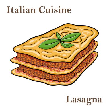 geleneksel İtalyan lazanya kıyma bolognese sos ile