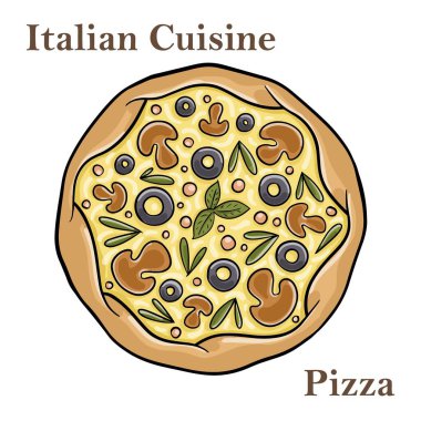 Beyaz arka planda taze vejetaryen pizza.