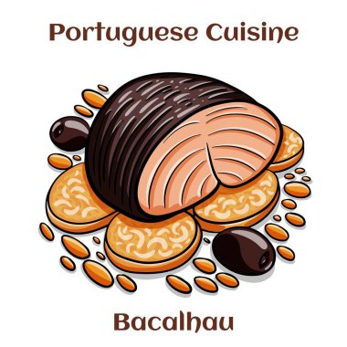 Morina balıklı tipik bir Portekiz yemeği. Adı Bacalhau do Porto. Pirinç, soğan, yumurta ve zeytinyağıyla.