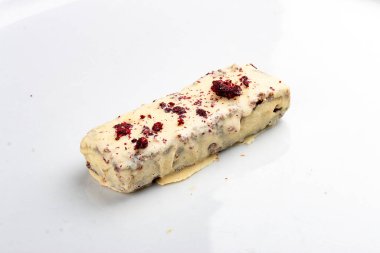 El yapımı şeker, şekersiz ve glütensiz. Tam bir besin. Beyaz arkaplandaki izole görüntü.