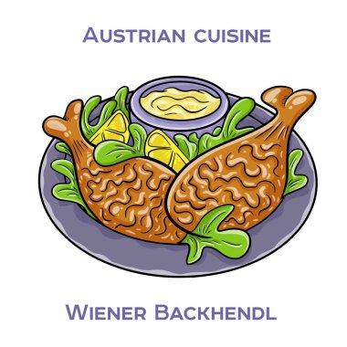 Wiener Backhendl, ekmek kırıntılarıyla kaplanmış kızarmış tavuktan oluşan geleneksel bir Avusturya yemeğidir.