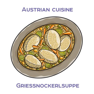 Griessnockerlsuppe et suyu, mantı ve sebzelerden yapılan geleneksel bir Avusturya çorbasıdır.