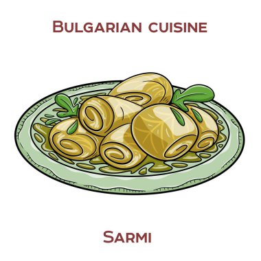 Sarmi, genellikle ekşi kremayla servis edilen, baharatlı pirinç ve kıyma ile doldurulmuş geleneksel bir Bulgar lahana veya üzüm yaprağı türüdür..