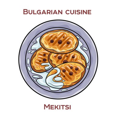 Mekitsi, çoğu zaman reçel, peynir ve yoğurtla servis edilen kızarmış hamur parçalarına benzeyen geleneksel Bulgar kahvaltı hamur işidir..