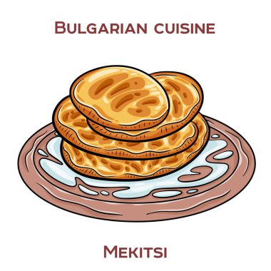 Mekitsi, çoğu zaman reçel, peynir ve yoğurtla servis edilen kızarmış hamur parçalarına benzeyen geleneksel Bulgar kahvaltı hamur işidir..