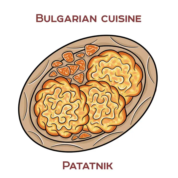 Patatnik, altın ve çıtır çıtır olana kadar rendelenmiş patates, soğan, peynir ve baharatlardan yapılan geleneksel bir Bulgar yemeğidir..