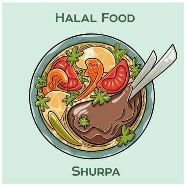 Shurpa, taze kuzu eti, tıknaz sebze ve aromatik baharatlarla dolu sağlıklı, helal sertifikalı bir Orta Asya çorbasıdır..