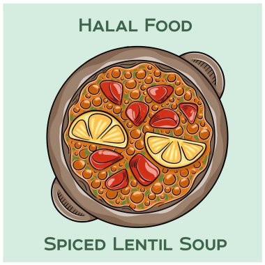 Mercimek Çorbası. İslami beslenme yasalarına göre hazırlanan aromatik mercimek çorbası, mis kokulu baharatlar ve helal sertifikalı malzemelerle kaynatılmış hassas baklagiller içeriyor..