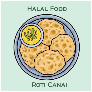 Roti Canai helal, İslami beslenme yasalarına uygun olarak hazırlanan popüler bir Malezya ekmeğidir..
