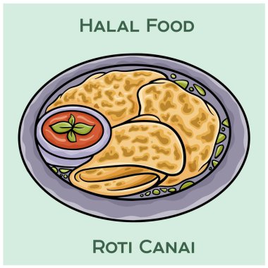 Roti Canai helal, İslami beslenme yasalarına uygun olarak hazırlanan popüler bir Malezya ekmeğidir..