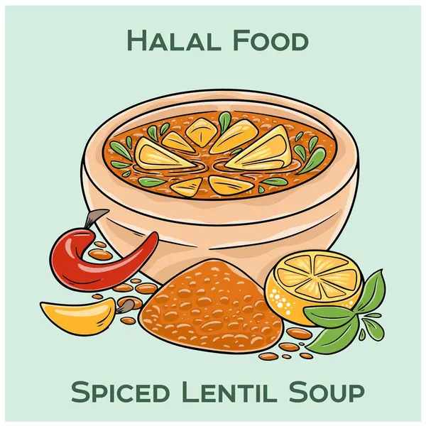 Mercimek Çorbası. İslami beslenme yasalarına göre hazırlanan aromatik mercimek çorbası, mis kokulu baharatlar ve helal sertifikalı malzemelerle kaynatılmış hassas baklagiller içeriyor..