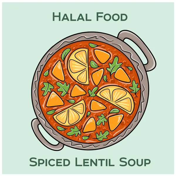 Mercimek Çorbası. İslami beslenme yasalarına göre hazırlanan aromatik mercimek çorbası, mis kokulu baharatlar ve helal sertifikalı malzemelerle kaynatılmış hassas baklagiller içeriyor..