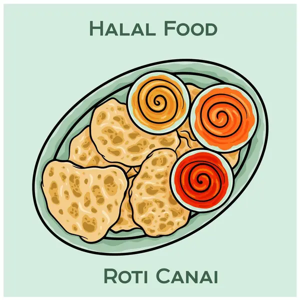 Roti Canai helal, İslami beslenme yasalarına uygun olarak hazırlanan popüler bir Malezya ekmeğidir..