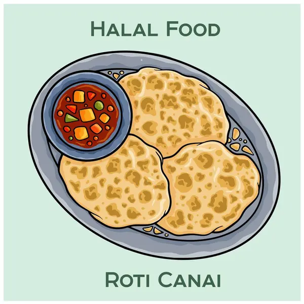 Roti Canai helal, İslami beslenme yasalarına uygun olarak hazırlanan popüler bir Malezya ekmeğidir..