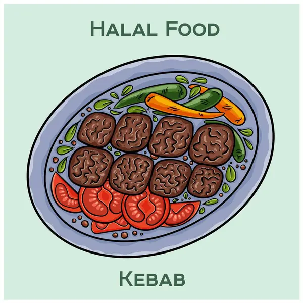 İslami beslenme kurallarına göre hazırlanmış, terbiye edilmiş, tipik olarak şiş üzerinde ızgara yapılan lezzetli bir yemektir.
