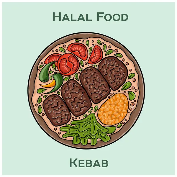 İslami beslenme kurallarına göre hazırlanmış, terbiye edilmiş, tipik olarak şiş üzerinde ızgara yapılan lezzetli bir yemektir.