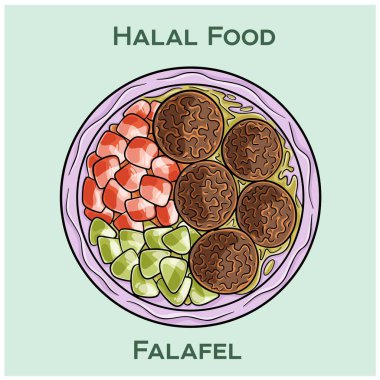 Falafel: Baharatlı, bol yağda kızartılmış nohut köftesinden yapılmış ve sıklıkla sebze ve tahin soslu pide servis edilen lezzetli bir Orta Doğu yemeği. Kutsal yemek.
