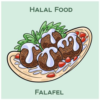 Falafel: Baharatlı, bol yağda kızartılmış nohut köftesinden yapılmış ve sıklıkla sebze ve tahin soslu pide servis edilen lezzetli bir Orta Doğu yemeği. Kutsal yemek.