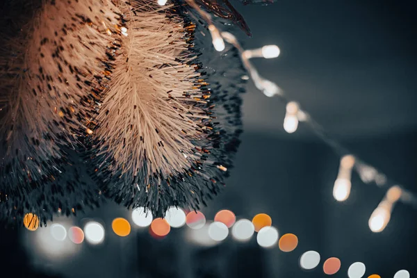 Köknar ağacıyla Noel arkaplanı, yakın plan