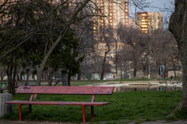 Güzel bir park manzarası.
