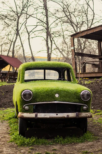 Старый Автомобиль Дороге Парке Винтажный Фильтр — стоковое фото