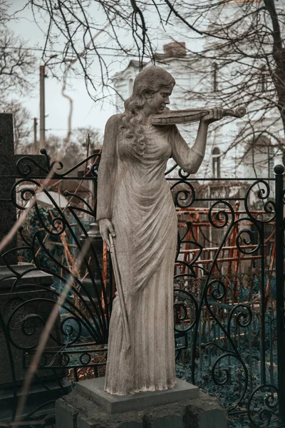 Escultura Velho Cemitério — Fotografia de Stock