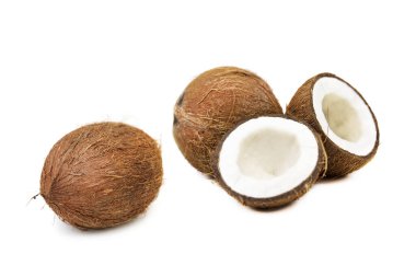 Hindistancevizleri bütün ve yarı yarıya izole beyaz arka planda.