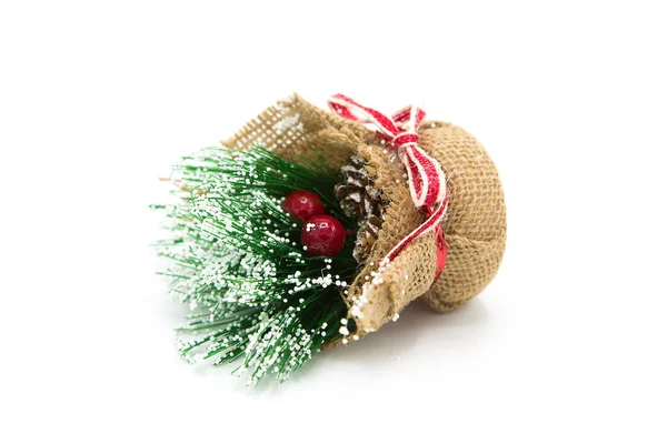 Weihnachten Dekor Spielzeug Isoliert Auf Weißem Hintergrund — Stockfoto