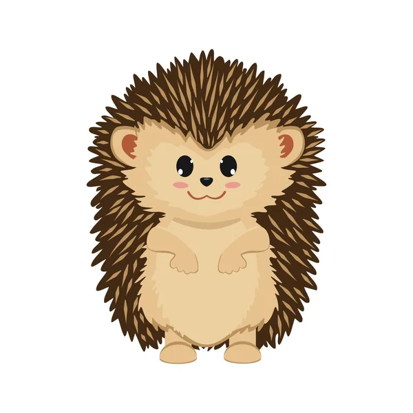 Hedgehog Animal Floresta Espinhoso Desenho Plano Vetorial Ouriço Dos Desenhos —  Vetores de Stock