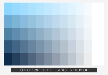 Color Palette. Cool blue tones. Color template used for modern and trendy designs, prints and illustrations. clipart