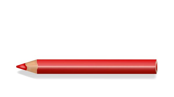 Back to school. Red pencil template. Used for web design collage